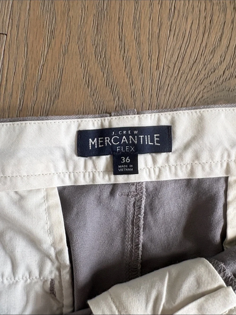 J. Crew Light Gray Flat Front Chino Shorts